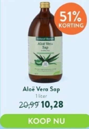 Holland & Barrett Aloë vera sap 1 liter aanbieding