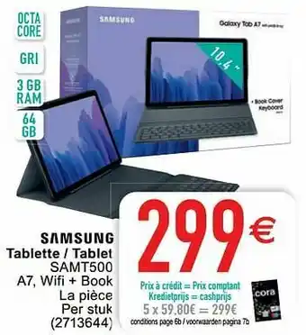 Cora Samsung tablette - tablet samt500 aanbieding