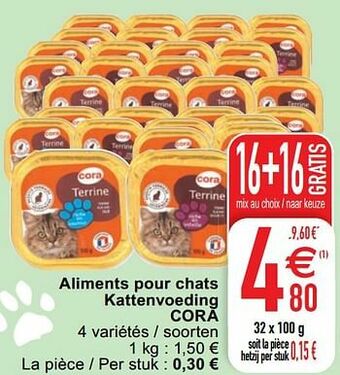 Cora Aliments pour chats kattenvoeding cora aanbieding