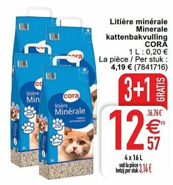 Cora Litière minérale minerale kattenbakvulling cora aanbieding