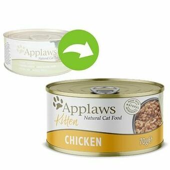 Zooplus 6x70g Applaws Kitten Kippenborst in Gelei Kattenvoer aanbieding