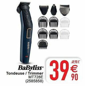 Cora Babyliss tondeuse - trimmer mt728e aanbieding