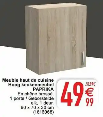 Cora Meuble haut de cuisine hoog keukenmeubel paprika aanbieding