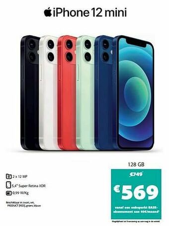 Base Apple iphone 12 mini 128 gb aanbieding