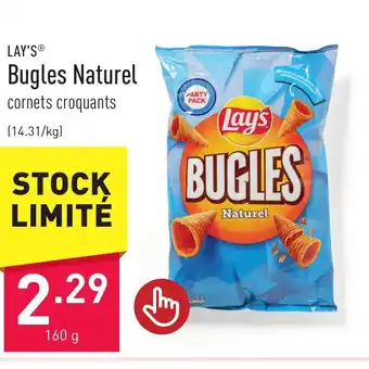 ALDI Lay's BUGLES Naturel 160g aanbieding