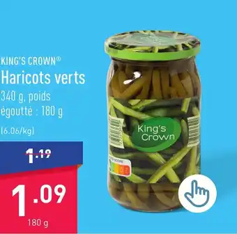 ALDI King's Crown Haricots verts 180g aanbieding