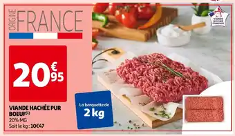 Auchan VIANDE HACHÉE PUR BOEUF 2 kg aanbieding