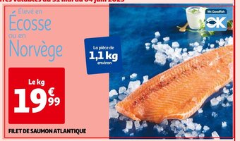 Auchan FILET DE SAUMON ATLANTIQUE aanbieding