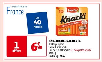 Auchan KNACKI ORIGINAL HERTA aanbieding