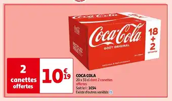 Auchan COCA COLA 20 x 33 cl aanbieding