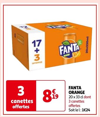 Auchan FANTA ORANGE 20 x 33 cl aanbieding