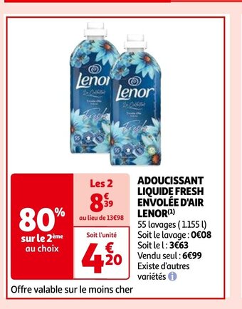 ADOUCISSANT LIQUIDE FRESH ENVOLÉE D'AIR LENOR