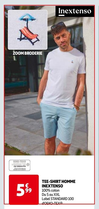 Auchan TEE-SHIRT HOMME INEXTENSO aanbieding