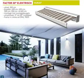Hubo FACTOR 30° ELEKTRISCH 300 cm aanbieding