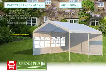 Hubo GARDEN PLUS PARTYTENT 400 x 400 cm aanbieding