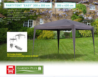 Hubo PARTYTENT "EASY" 300 x 300 cm aanbieding