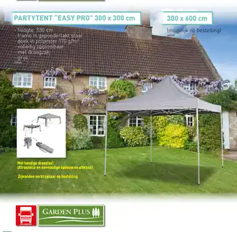 Hubo GARDEN PLUS PARTYTENT "EASY PRO" 300 x 300 cm aanbieding
