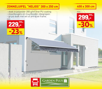 Hubo GARDEN PLUS ZONNELUIFEL "HELIOS" 300 x 250 cm aanbieding