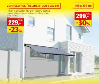 Hubo ZONNELUIFEL "HELIOS II" 300 x 250 cm aanbieding