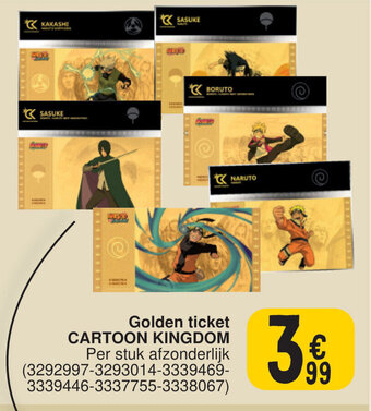 Cora Golden ticket CARTOON KINGDOM aanbieding