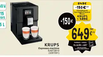 Cora KRUPS Espresso-machine EA872B10 (3281591) aanbieding
