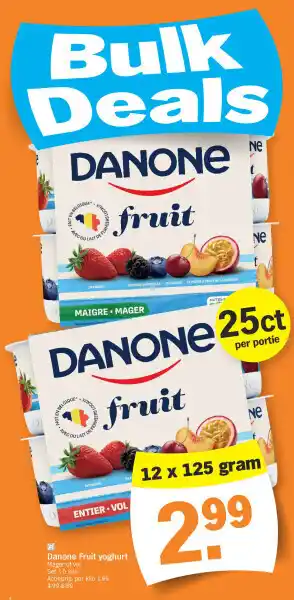 Albert Heijn Danone fruit yoghurt aanbieding