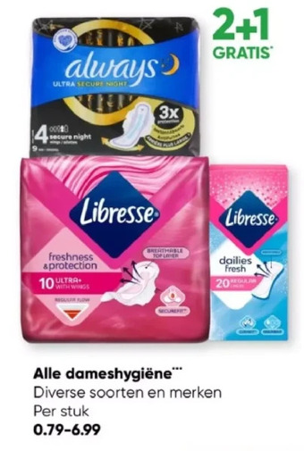 Big Bazar Alle dameshygiène aanbieding