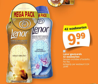 Albert Heijn Lenor geurparels 42 wasbeurten aanbieding