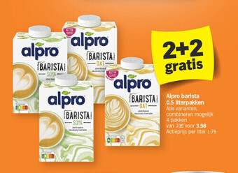 Albert Heijn Alpro barista 0.5 literpakken aanbieding