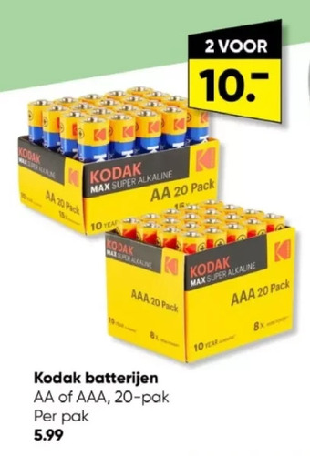 Big Bazar Kodak batterijen aanbieding