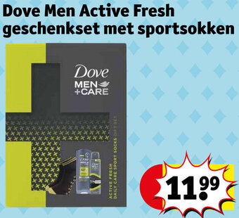 Kruidvat Dove Men Active Fresh geschenkset met sportsokken aanbieding