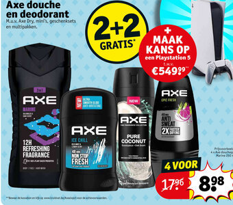 Kruidvat Axe douche en deodorant aanbieding