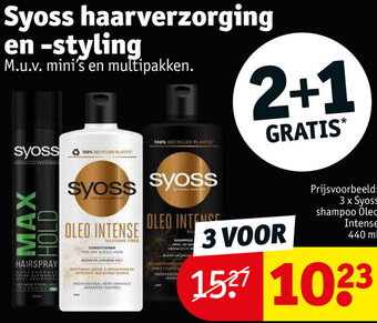 Kruidvat Syoss haarverzorging en -styling aanbieding
