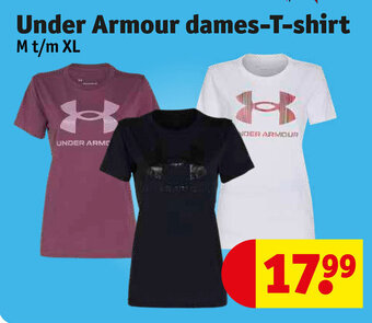 Kruidvat Under Armour dames-T-shirt M t/m XL aanbieding