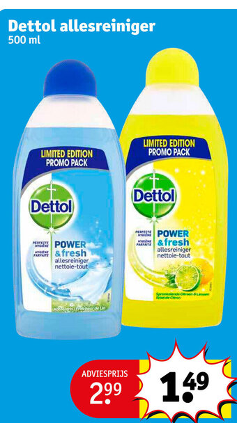 Kruidvat Dettol allesreiniger 500 ml aanbieding