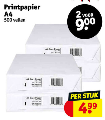 Kruidvat Printpapier A4 500 vellen aanbieding