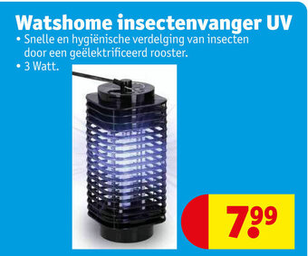 Kruidvat Watshome insectenvanger UV, 3 Watt aanbieding