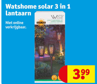 Kruidvat Watshome solar 3 in 1 lantaarn aanbieding