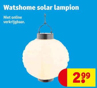 Kruidvat Watshome solar lampion aanbieding