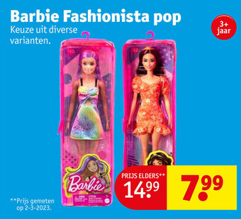 Kruidvat Barbie Fashionista pop aanbieding