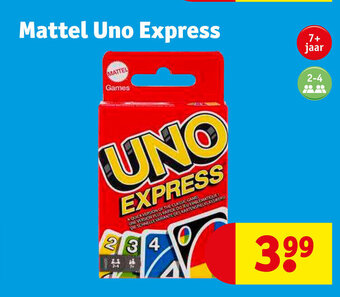 Kruidvat Mattel Uno Express aanbieding
