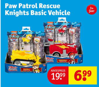 Kruidvat Paw Patrol Rescue Knights Basic Vehicle aanbieding
