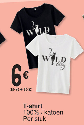 Cora T-shirt 100% katoen , 38-40 / 50-52 aanbieding