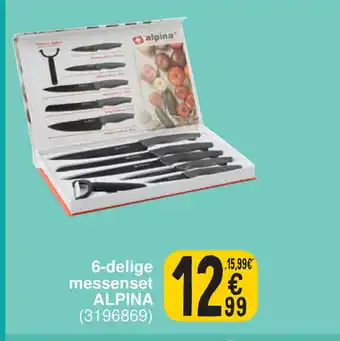 Cora ALPINA 6-delige messenset aanbieding