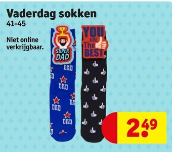 Kruidvat Vaderdag sokken 41 -45 aanbieding