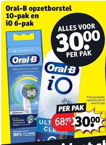 Kruidvat Oral-B opzetborstel 10-pak en i0 6-pak / PER PAK aanbieding