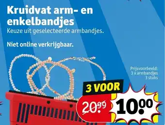 Kruidvat Kruidvat arm- en enkelbandjes 3 x armbandjes 3 stuks aanbieding