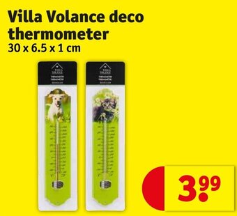 Kruidvat Villa Volance deco thermometer 30 x 6.5 x 1 cm aanbieding