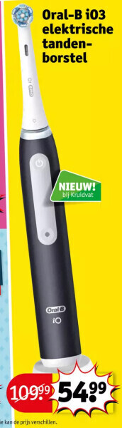Kruidvat Oral-b io3 elektrische tandenborstel aanbieding