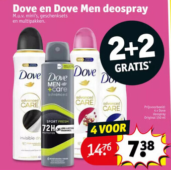 Kruidvat Dove en dove men deospray aanbieding